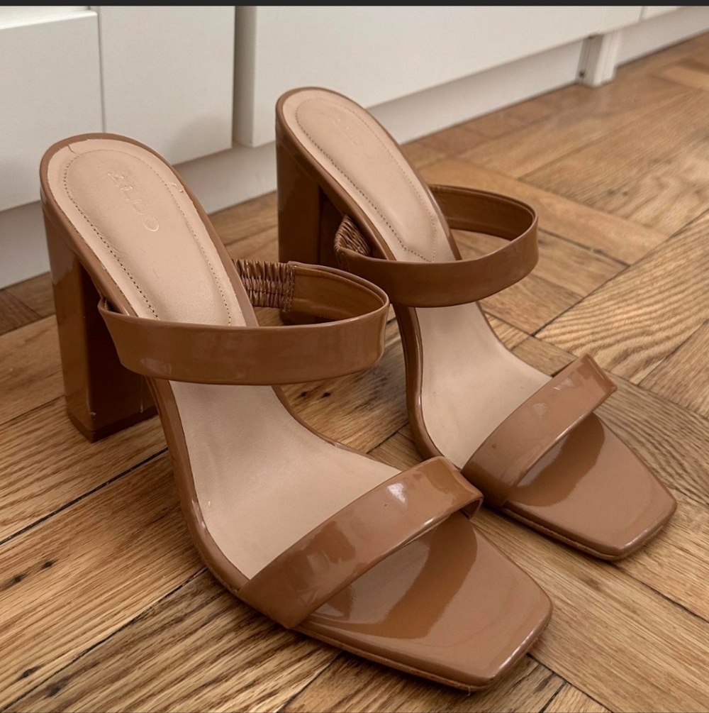 Aldo Tan Block Heel Sandals